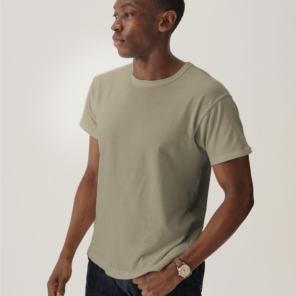 Buck Mason Men's Short Sleeve Tee in Tan